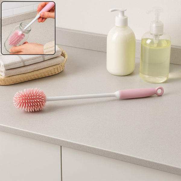 Silicone Bottle Brush Cleaner Brush for Hydro Flask/Vacuum Sports Bottle Vases/Glassware/Water Bottle Cleaner Brushes, for Washing Water Bottle
